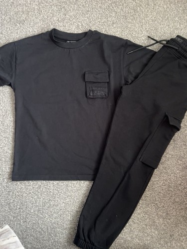 Boys black shirt - black, jogger